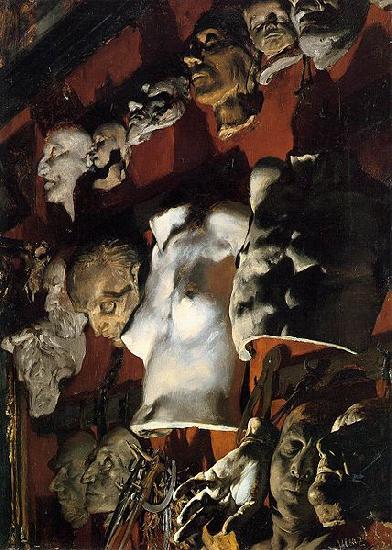 Adolph von Menzel Studio Wall oil painting image